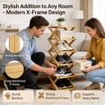 The 9-Tier Foldable Bamboo Shoe Rack,Slim Narrow Corner Shelf ...