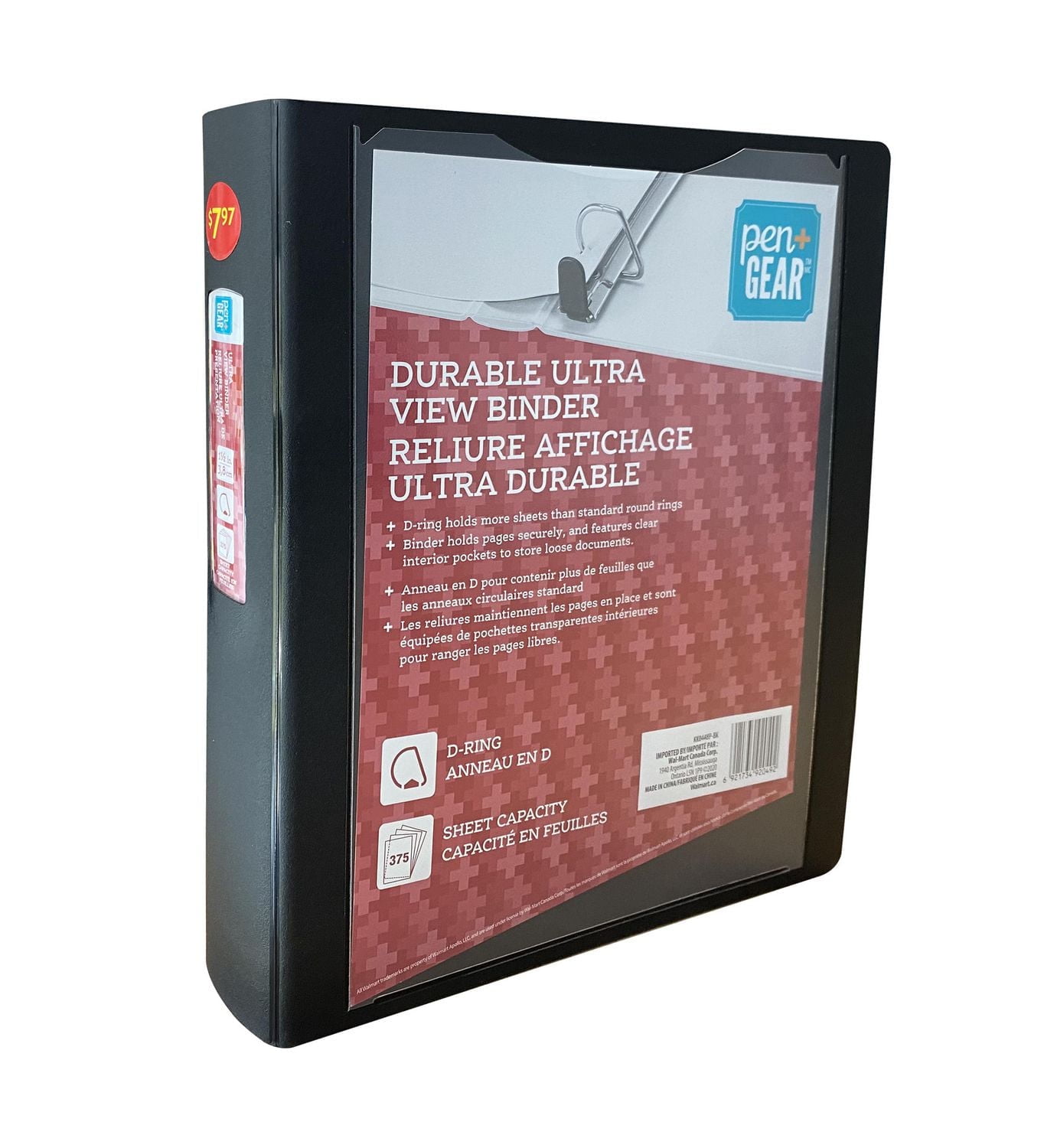 Pen+Gear 1.5" ULTRA VIEW BINDER