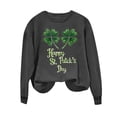 thumbnail image 4 of VKOYWKM Chandails de la Saint-Patrick à Manches Longues, Col Rond, Chandails à Enfiler, Hauts, Graphique « Lucky Four Leaf », Chandails de la Saint-Patty Cadeaux pour Dat, 4 of 5