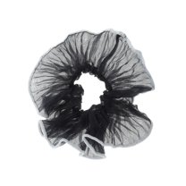 Unique Bargains 1 Pc Fashion Pleats Small Scrunchies Black White
