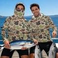 thumbnail image 3 of Bulopur Men’s Fishing Sun Hoodie with Mask, UPF 50+ UV Protection Long Sleeve Shirt Camo Hunting Duck Print Quick Dry Breathable Top for Boating, Hiking and Outdoor Activities, 3 of 8