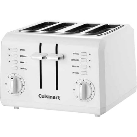 Cuisinart 4-Slice Compact Plastic Toaster, White