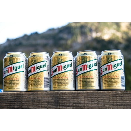 - Peel-n-Stick Poster of Can Of Beer Beers San Miguel Drink Cans Poster 24x16 Adhesive Sticker Poster Print