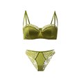 thumbnail image 1 of Gibobby Conjunto de lencería de encaje Sujetador ligero de verano para mujer, sin costuras, antiflacidez y busto lateral, lencería ideal para el uso diario(Verde, D), 1 of 4