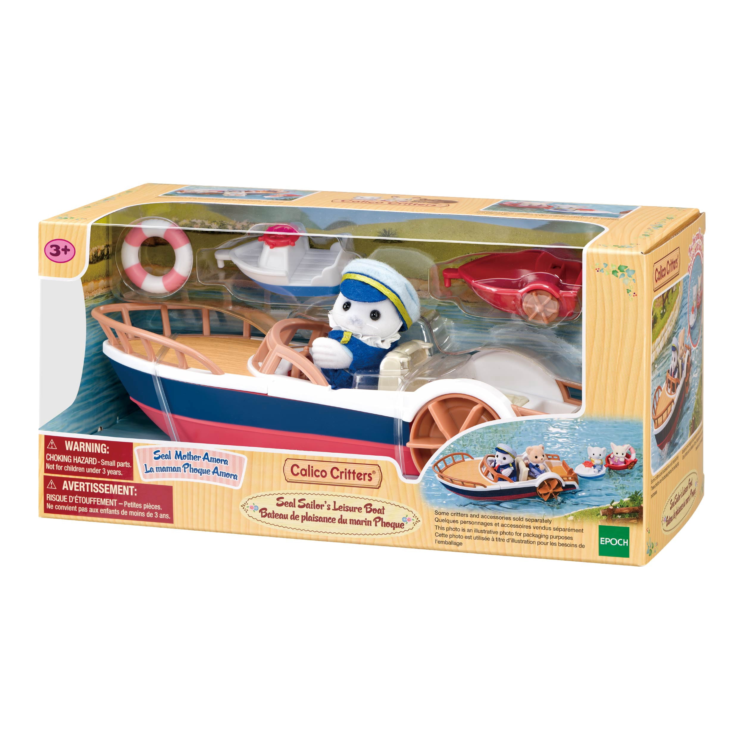 Calico Critters Seal Sailor's Leisure Boat - Toy Playset for Ages 3+
