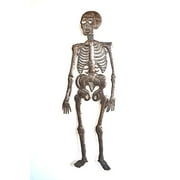 Large Metal Skeleton Decor, Day of the Dead Decorations, Halloween Party Theme, Memorial Garden Display, Handmade in Haiti 17 x 51 Inches