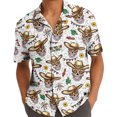 thumbnail image 5 of Retro Cinco De Mayo Skull Hawaiian Shirts For Men Casual Skeleton Mens Hawaiian Shirts Short Sleeve Button Down Shirt 4, 5 of 7