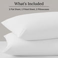 thumbnail image 4 of California Design Den Flannel Queen Sheet Set - Triple-Brushed 100% Cotton, Deep Pockets, Made In Portugal - White, 4 of 8