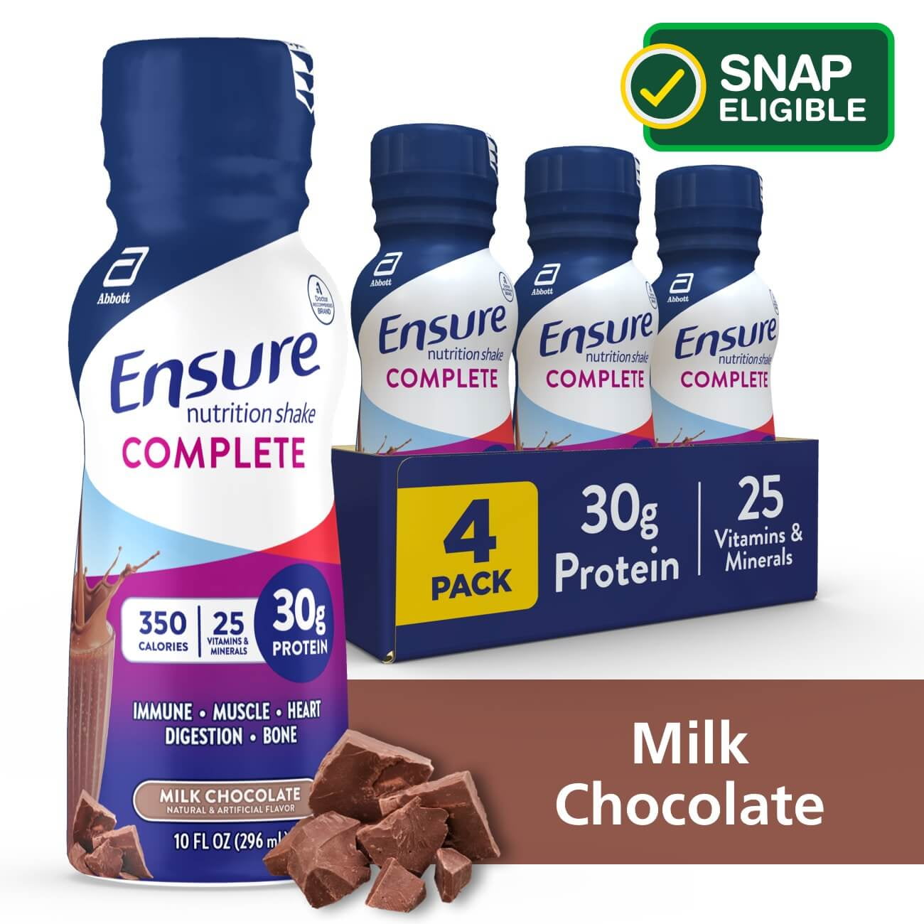 Ensure COMPLETE Nutrition Shake, Chocolate, 10 fl oz, 4 Count