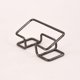 thumbnail image 1 of Tarjetero de metal sencillo para tarjetas de visita, de escritorio, dorado, con caja de hierro, 1 of 5