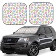 thumbnail image 1 of Vsdgher Pastel Christmas Cookies Print Car Windshield Sun Shade, Reflective Sunshade Window Sunshade Sun Visor Protector Fit for Cars,Trucks,SUVs-Medium, 1 of 6