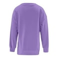 thumbnail image 3 of JGGSPWM Womens 2024 Fashion Sweatshirts Side Split Zipper Oversized Sweatshirt Basic Tops Long Sleeve Fall Casual Lightweight Pullovers Purple XXL, 3 of 5
