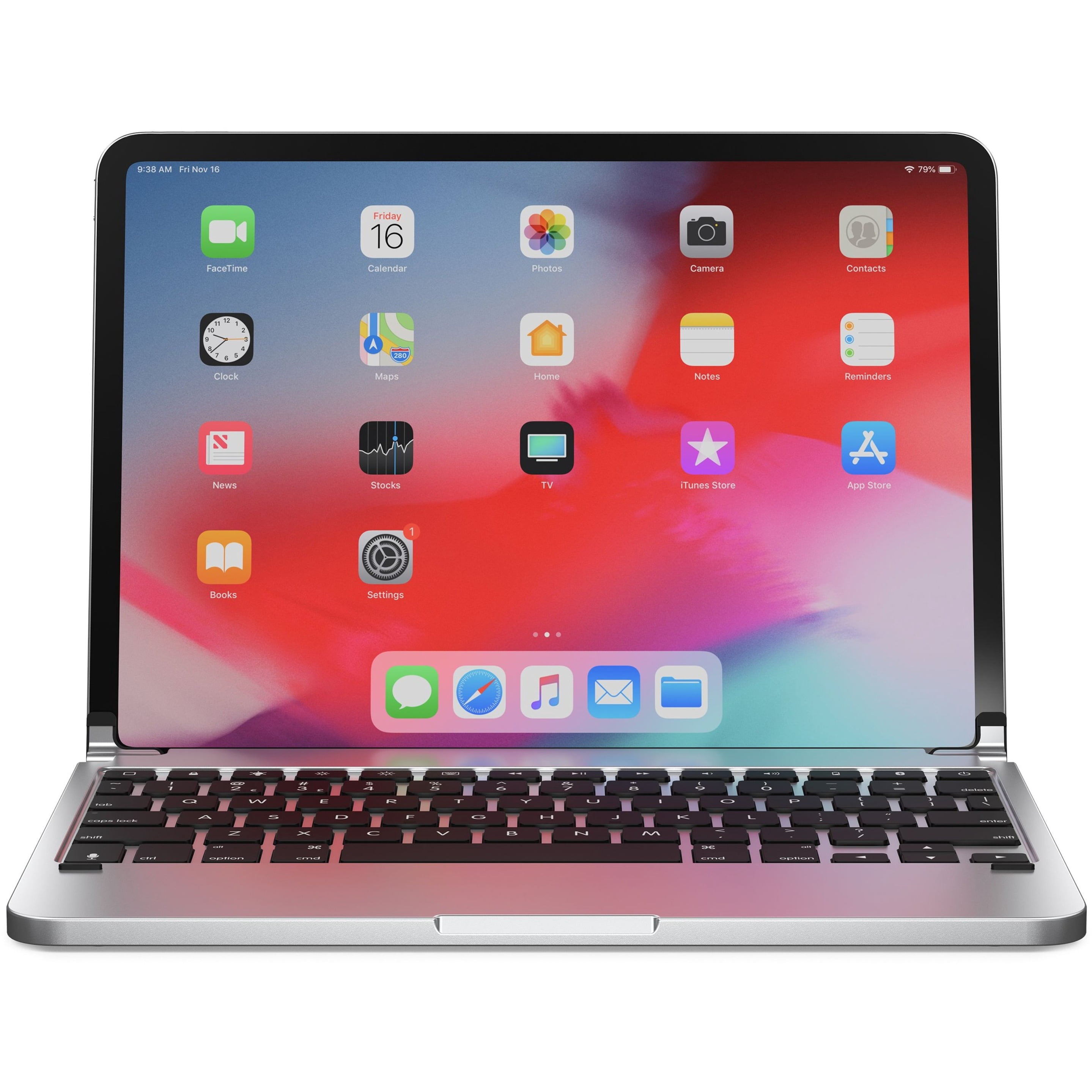Brydge 11" Pro Wireless Bluetooth Keyboard for iPad Pro 11", Silver