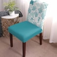 thumbnail image 2 of Chair Covers Summer Ocean Sea Coral Dining Chair Slipcovers Shell Green Star Turtle Seahorse Stretch Removable Chair Seat Protector Party Decoration Set of 4, 2 of 6