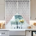 thumbnail image 4 of Morocco Trellis Swag Valances for Windows 2 Pack Abstract Geometric Grey Pink Ombre Swag Kitchen Curtains 45 Inches Long Rod Pocket Short Window Treatment for Kitchen Bathroom 36"x45", 4 of 8