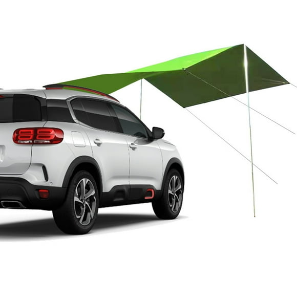 pitrice Car Tent Portable Rooftop Shelter Carrying Automobile Canopy Awning Outdoor Camping Beach Cars Accessories Sun-proof Green 300*150cm Blue 300*200cm