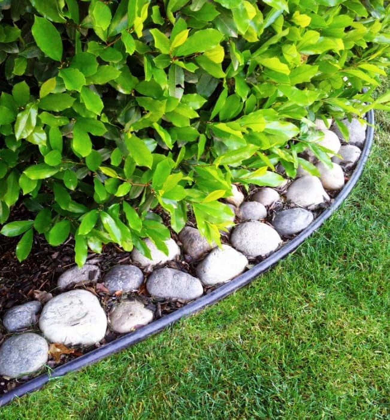 One Stop Outdoor 3.3” x 192" Black Plastic Garden Border Edging (4 Count)