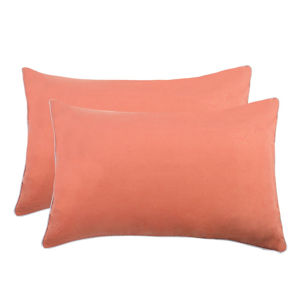 Pack of 2 Brushed Microfiber Pillow Cases Soft Envelope Pillow Covers