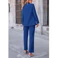 thumbnail image 2 of Traje PRETTYGARDEN XL Royal Blue Blazer Oversize y Pantalón de Pierna Ancha, 2 of 8