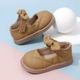 thumbnail image 5 of LTTVQM Girls Dress Shoes Wide Toe Soft Comfortable Bow Hook and Loop Non-Slip Walking Mary Jane Shoes School Casual Party Daily Wear Flat Footwear for Toddle/Little Kid/Big Kid Khaki, 5 of 5