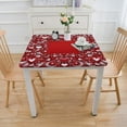 thumbnail image 3 of BANET Rectangle Tablecloth Waterproof &amp; Stainproof Tablecloths, Red Love-Tree Heart Wipeable Table Cloth Wrinkle-Free for Rectangle/Square/Dining/Party/Wedding White, 3 of 7