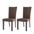 thumbnail image 4 of Ens. de 2 chaises pour salle à manger CorLiving en marron, 4 of 6