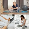 thumbnail image 3 of Non Slip Grip Socks, PUTUO Cotton Yoga Pilates Hospital Fitness Sports Socks for Women and Men with Grips, 4 Pairs, Size 11-13, 3 of 7