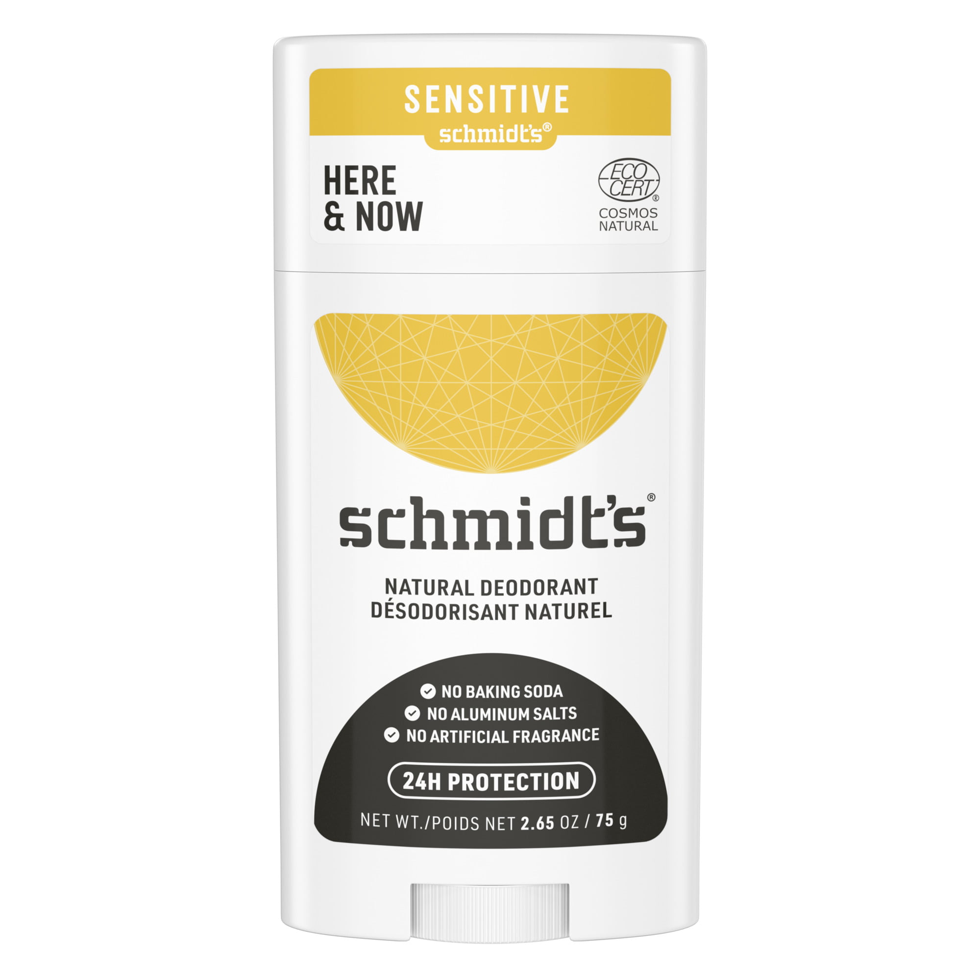 modtagende Civic januar Schmidt's - Natural Deodorant Stick Sensitive Skin Formula Here + Now -  2.65 oz. - Walmart.com