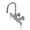 Brushed Nickel, variant on Kingston Brass CA6T1 Vintage 3-3/8" Tub Wall Mount Clawfoot Tub Faucet, Polished Chrome