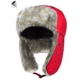 thumbnail image 6 of PULLIMORE Men Women Trooper Trapper Hat Warm Winter Hats with Ear Flap Faux Fur Hunting Aviator Hat (Nary Blue), 6 of 8