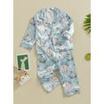 thumbnail image 2 of Bagilaanoe 2Pcs Toddler Baby Boy Girl Easter Pajamas Set Print Long Sleeve Shirt and Pants 12M 18M 24M 3T 4T 5T 6T Kids Sleepwear Loungewear, 2 of 8