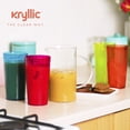 thumbnail image 6 of Plastic Cup Tumblers Drinkware Glasses - Break Resistant 20 oz. Kitchen Restaurant HIGH QUALITY set of 16 in 4 Assorted Colors - Best Gift Idea By Kryllic, 6 of 11