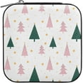 thumbnail image 2 of Leather Jewelry Box Cartoon Christmas Tree Portable Mini Jewelry Storage Bag for Travel, Small Ring Case Earrings Organizer Necklaces Box for Women Girls Women Gifts, 2 of 7