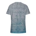 thumbnail image 5 of PENGXIANG Hauts pour Femmes Mode Décontractée Imprimé Col en V Manches Courtes T-shirt Imprimé Bleu G, 5 of 5