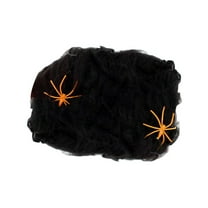Lilixerw Halloween Spider Web with Small Spider,Haunted House Bar Decoration Supplies,Black