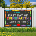 thumbnail image 6 of Colorful Chalkboard Style Backdrop Banner with Crayon Borders First Day of Kindergarten Theme Decorations Party Supplies Photography Props Classroom Decor Backdrop for Photo Booth School Events, 6 of 8