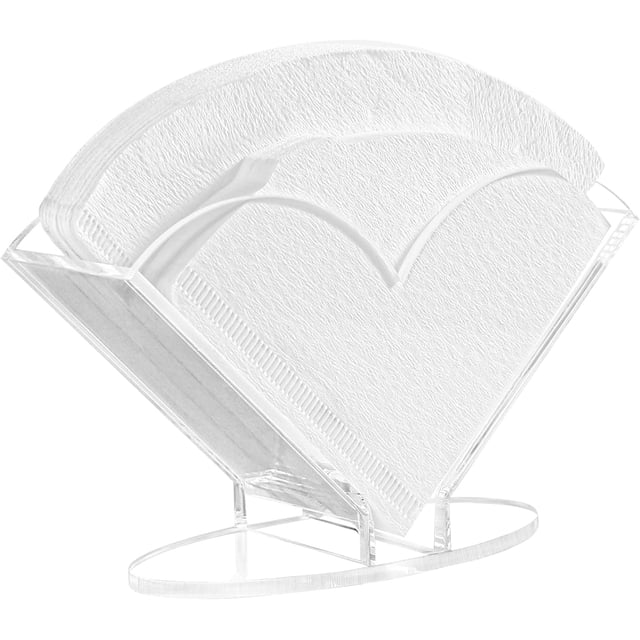 EcoNesxp V60 Coffee Filter Paper Holder Dispenser Clear Transparent Acrylic Coffee Paper Storage Box Coffee Filter Paper Filter Holder