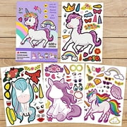 DIY Stickers for Kids - Make A Face Stickers,Birthday Party Supplies, Girl Party Games Favors and Decorations DIY Stickers for Children (24 Sheets)