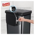 thumbnail image 5 of Stainless Steel Step Trash Can, Large Metal Kitchen Garbage Bin with Soft Close Lid, 20 Gallon, Pewter - Indoor & Outdoor Waste Container with Odor Protection and Bag Roll Holder, 5 of 9