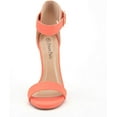 thumbnail image 3 of BURUDANI Women's Ankle Strap Open Toe Stilettos High Heel Sandals Party Dress Coral/Nubuck Size 10, 3 of 4