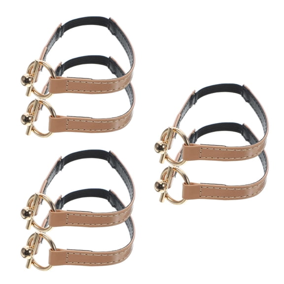 EXHUMKY Female Heel Strap DIY Shoes Decoration Khaki Sturdy and Durable 3Pairs