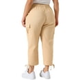 thumbnail image 3 of Agnes Orinda Women's Plus Size Pant Drawstring Elastic Waist Cargo Pants with Pockets 4X Beige, 3 of 6