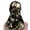 Black, variant on Camo Print Silk Bandana, Soft Stretch Head Wrap, Unisex Daily Hair Accessory, Black, 1 Pc