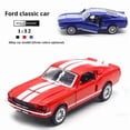 thumbnail image 5 of 1:32 Alloy Diecast Classic Ford Mustang GT 1967 GT500 Vintage Model Classic Pull Back Toy Car Miniature Vehicle Replica Kid Gift, 5 of 9