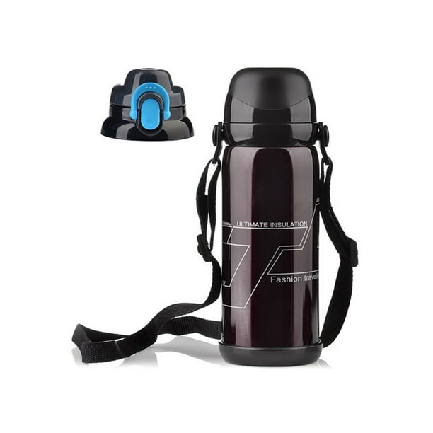 Eigraketly Frasco de vacío de 800ML para exteriores, botella de gran capacidad, taza aislada de acero inoxidable, tazas aislantes para exteriores Ropa Deportiva, Zapatos Café