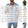 thumbnail image 3 of Men Lightweight Slim Suit Shorts Set Summer Beach Party Short Sleeve Blazer & Short Pants Set Casual Textured Tuxedo Shorts Set 2pcs Green, 3 of 9
