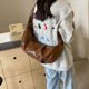 thumbnail image 5 of Bolso Plisado para Bolas Masa Hobo Croissant Color Sólido PU Mujer Viajes Al Aire Libre, 5 of 9