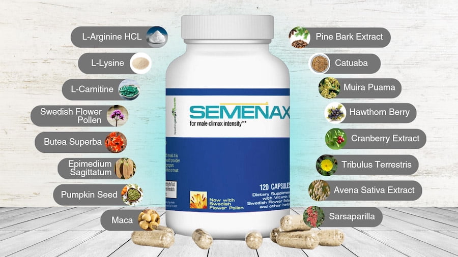 Semenax Volume and Intensity Enhancer 120 Capsules Per Bottle x 12 Month Supply / 1 Year - Walmart Business Supplies