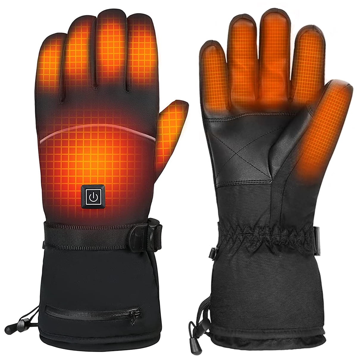 Winter Warm Rechargeable Electric Heated Gloves for Motorcycle w/4000MAH battery 