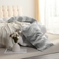 thumbnail image 6 of Ntbay 2 Pack Breathable Cotton Pillow Shams,3 Layer Muslin Decorative Pillow Covers with Envelope Closure, Queen Size, Gray Wheat Waves, 6 of 6